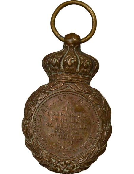 Roi d'Italie Sainte-Hélène 1 médaille Bronze XIXe Siècle