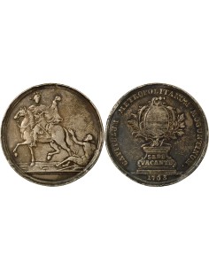 Etats Allemands (Mayence) Sede Vacante 1/2 thaler Argent