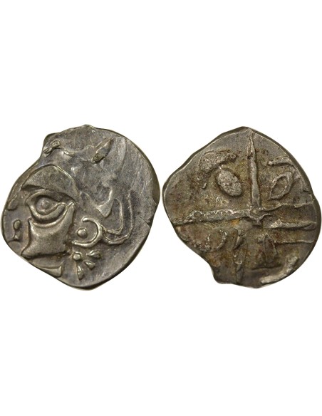 Gaule (Volques Tectosages) A la Tête cubiste 1 drachme Argent 297-281 Av JC