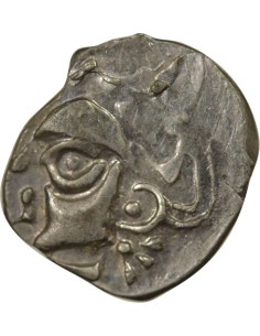 Gaule (Volques Tectosages) A la Tête cubiste 1 drachme Argent 297-281 Av JC 2