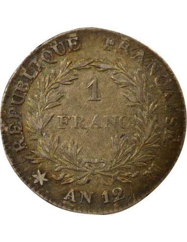 Roi d'Italie Consulat 1 franc Argent An 12 MA Marseille