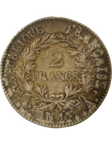 Roi d'Italie Consulat 2 francs Argent An 13 A - Paris