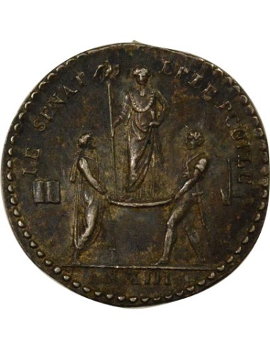 Roi d'Italie Sacre de l'Empereur quinaire Argent An XIII