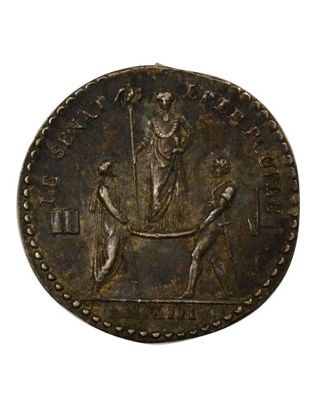 Roi d'Italie Sacre de l'Empereur quinaire Argent An XIII