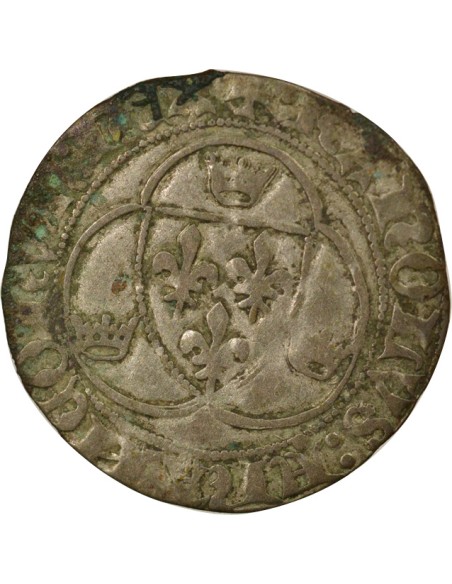 Charles VII Ie Emission 1 blanc Billon 1436-1447 G Poitiers