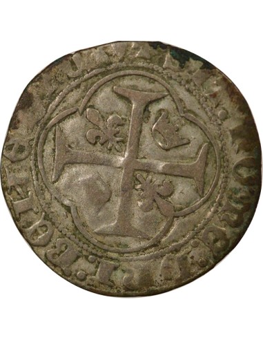 Charles VII Ie Emission 1 blanc Billon 1436-1447 G Poitiers