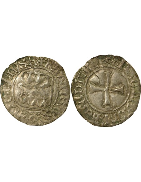 Duché de Bretagne François II de Bretagne à la Targe 1 blanc Billon 1458-1488 9 Rennes