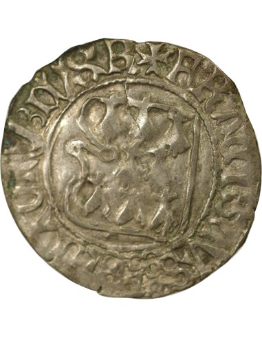 Duché de Bretagne François II de Bretagne à la Targe 1 blanc Billon 1458-1488 9 Rennes