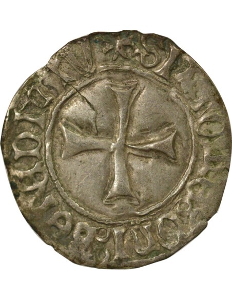Duché de Bretagne François II de Bretagne à la Targe 1 blanc Billon 1458-1488 9 Rennes