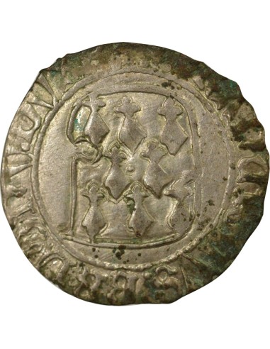 Duché de Bretagne François II de Bretagne à la Targe 1 blanc Billon 1458-1488 9 Rennes