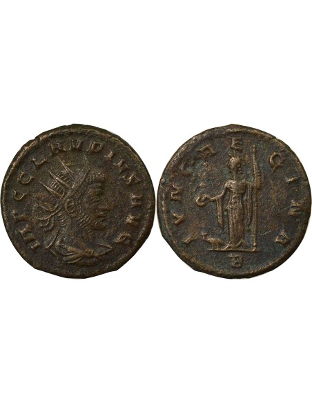 Rome Empire Claude II le Gothique Junon & Paon 1 antoninien Billon 269 R Rome