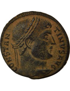 Rome Empire Constantin Ier Porte de Camp 1 nummus Cuivre 326-328 R Rome 2