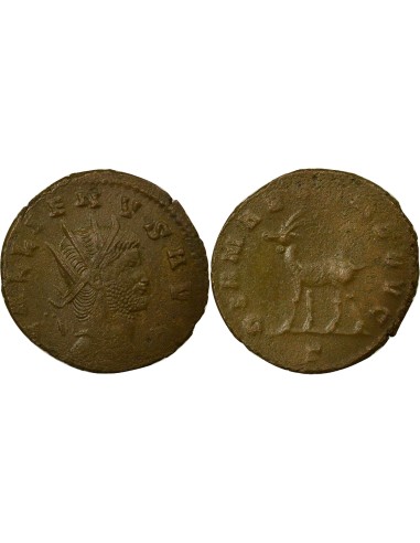 Rome Empire Gallien Antilope à gauche 1 antoninien Billon 267-268 R Rome