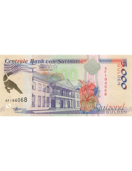Suriname 5000 Gulden - 1999 - P.143 5000 gulden 1999