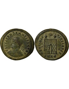 Rome Empire Constance II Porte de Camp 1 nummus Cuivre 327-328 R Rome