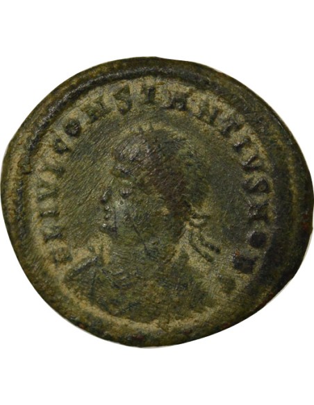 Rome Empire Constance II Porte de Camp 1 nummus Cuivre 327-328 R Rome