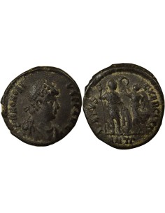 Rome Empire Honorius Empereur & Victoire 1 nummus Cuivre 395-401 Antioche