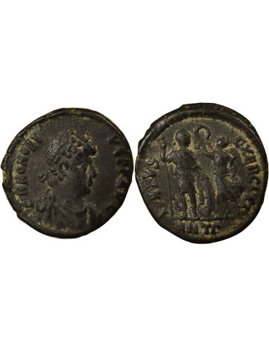 Rome Empire Honorius Empereur & Victoire 1 nummus Cuivre 395-401 Antioche
