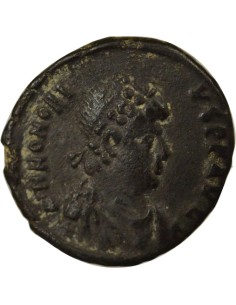 Rome Empire Honorius Empereur & Victoire 1 nummus Cuivre 395-401 Antioche 2