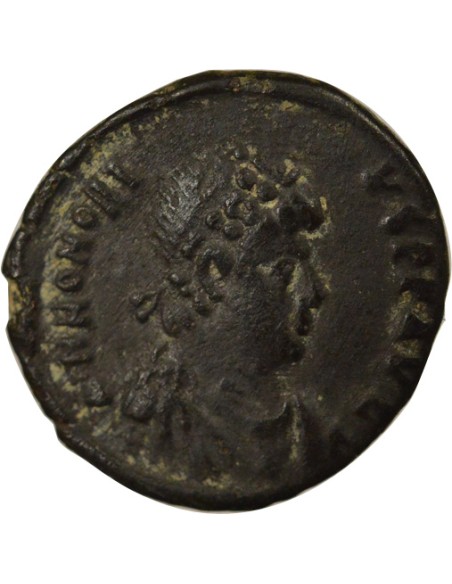 Rome Empire Honorius Empereur & Victoire 1 nummus Cuivre 395-401 Antioche