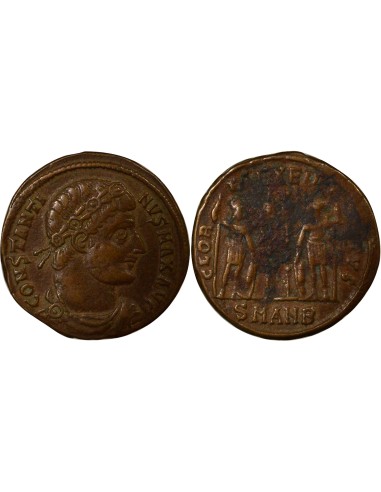 Rome Empire Constantin Ier Soldats & Etendards 1 nummus Cuivre 330-335 Antioche