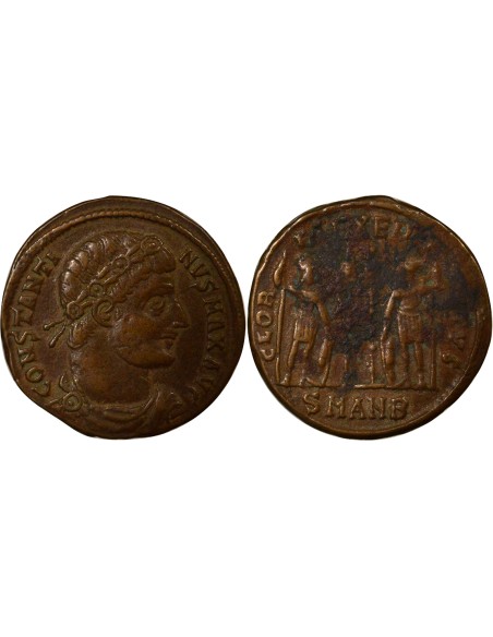 Rome Empire Constantin Ier Soldats & Etendards 1 nummus Cuivre 330-335 Antioche