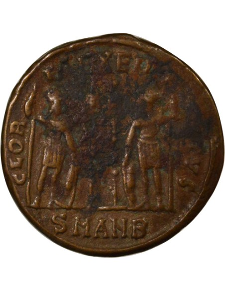Rome Empire Constantin Ier Soldats & Etendards 1 nummus Cuivre 330-335 Antioche