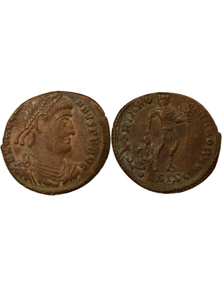 Rome Empire Valentinien Ier Empereur & Captif 1 nummus Cuivre 364-367 Siscia