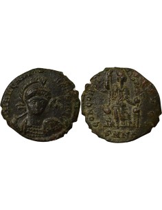 Rome Empire Arcadius Constantinople Assise 1 nummus Cuivre 401-403 Nicomédie
