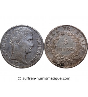 NAPOLEON Ier﻿ - 5 FRANCS 1811 H LA ROCHELLE﻿﻿