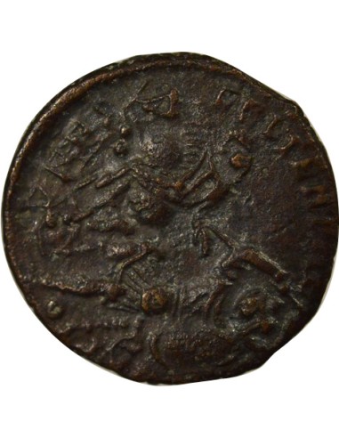 Rome Empire Constance II Soldat terrassant Cavalier 1 nummus Cuivre 355-361 Nicomédie