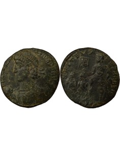 Rome Empire Constance II Empereur & Captifs 1 maiorina Cuivre 348-351 Constantinople