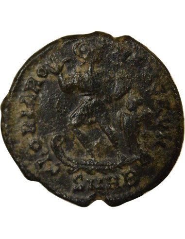 Rome Empire Valentinien II Empereur & Galère 1 maiorina Cuivre 383 Héraclée