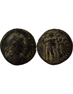 Rome Empire Honorius Empereur & Victoire 1 nummus Cuivre 395-401