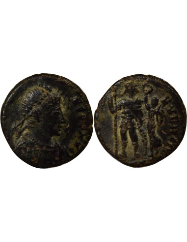 Rome Empire Honorius Empereur & Victoire 1 nummus Cuivre 395-401