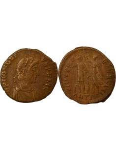 Rome Empire Honorius Empereur & Victoire 1 nummus Cuivre 395-401 Antioche