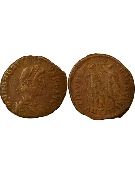Rome Empire Honorius Empereur & Victoire 1 nummus Cuivre 395-401 Antioche