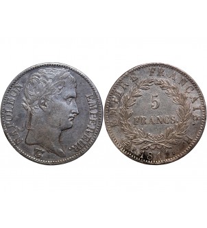 NAPOLEON Ier﻿ - 5 FRANCS 1811 H LA ROCHELLE﻿﻿ 2