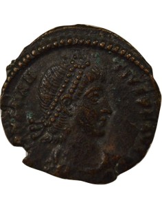 Rome Empire Constance II Soldat terrassant Cavalier 1 nummus Cuivre 350-355 Antioche 2