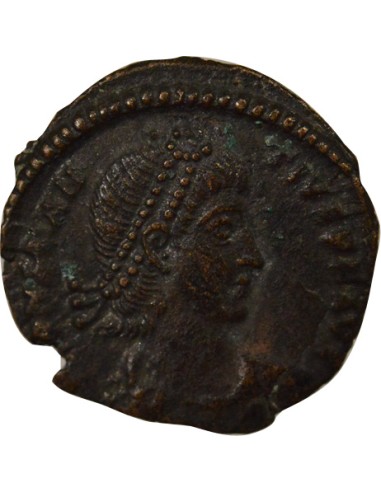 Rome Empire Constance II Soldat terrassant Cavalier 1 nummus Cuivre 350-355 Antioche
