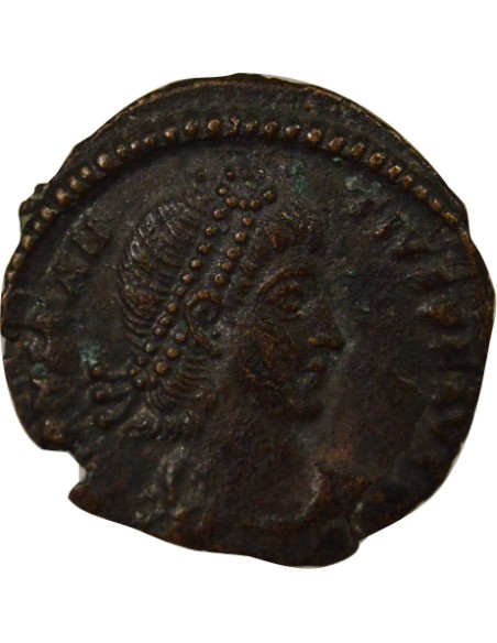 Rome Empire Constance II Soldat terrassant Cavalier 1 nummus Cuivre 350-355 Antioche