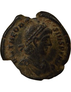 Rome Empire Théodose Ier Empereur & Captif 1 maiorina Cuivre 383-388 Cyzique 2