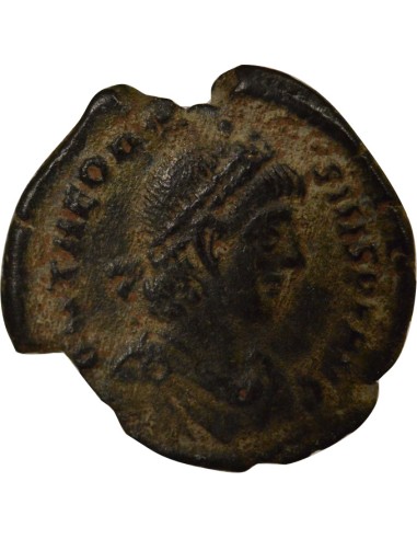 Rome Empire Théodose Ier Empereur & Captif 1 maiorina Cuivre 383-388 Cyzique