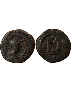 Empire Byzantin Justinien Ier 1e Type 1 follis Cuivre 527-538 Constantinople