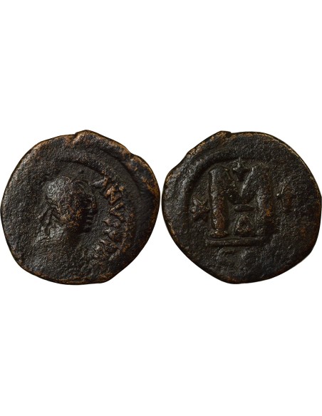 Empire Byzantin Justinien Ier 1e Type 1 follis Cuivre 527-538 Constantinople