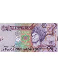 Turkménistan 20 Manat - Görogli Beh Türkmen - 2009 - P.25 20 manat 2009