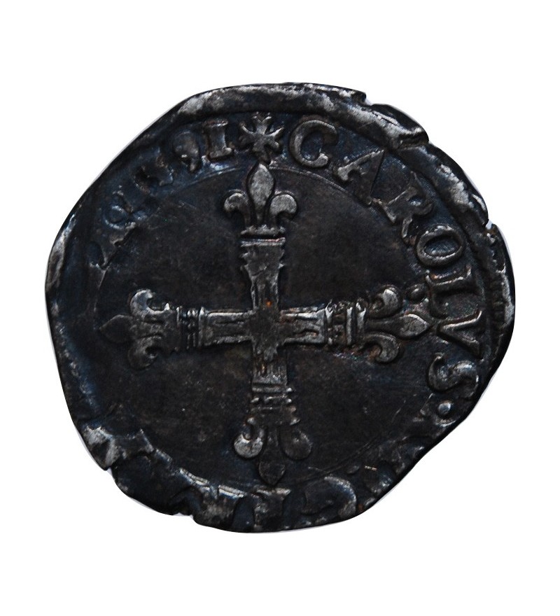 CHARLES X, CARDINAL DE BOURBON - 1/4 ECU ARGENT 1591 T NANTES