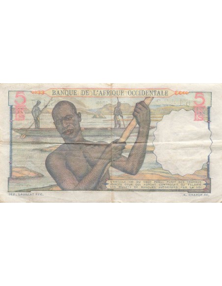 Afrique de l'Ouest 5 Francs - 30-12-1949 - P.36 5 francs 1949
