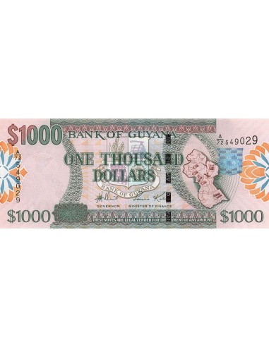 Guyana 1000 Dollars - ND (2005) - P.39 1000 dollars 2005