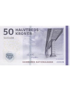 Danemark 50 Kroner - Pont de Sallingsund - 2009 - P.98 100 kroner 2009
